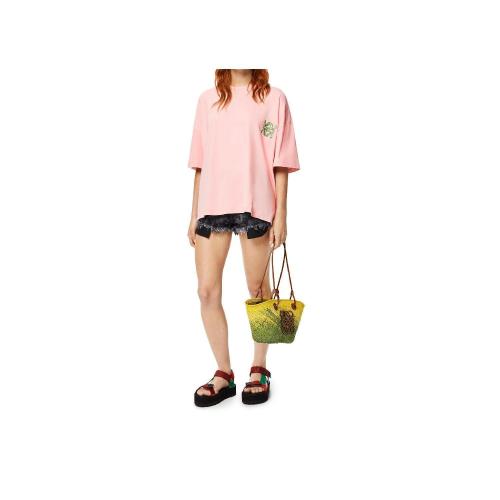  LOEWE罗意威 22年秋冬 女士 短袖T恤 Anagram cactus T-shirt in cotton S616Y22J03-6925