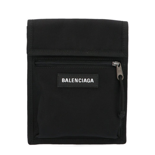 Balenciaga/巴黎世家 男士 黑色尼龙字母LOGO单肩包 5322989TYY51000 HJH0015X
