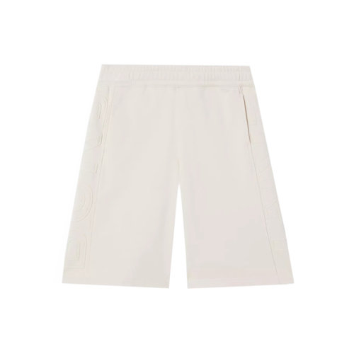 BURBERRY/博柏利 22年秋冬新款 男士羊皮纸色翻面绒棉质立体徽标抽绳短裤80508951