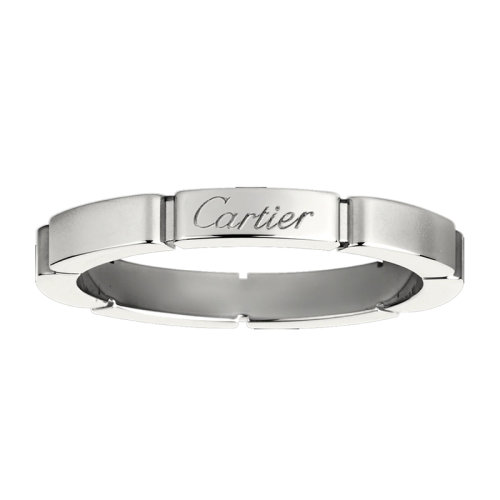 CARTIER/卡地亚 MAILLONPANTHèRE系列 18K金白金结婚戒指B4083500