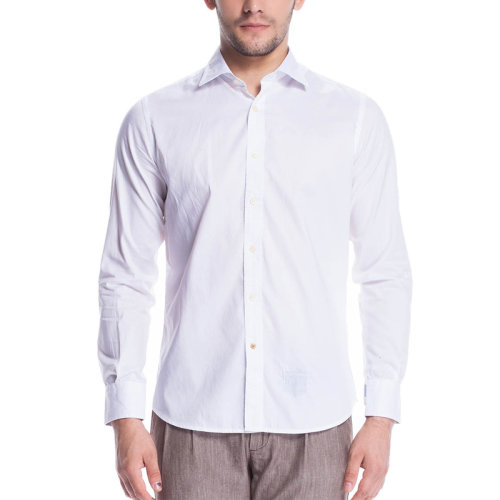 Vittorio Di Giacomo/迪伽默男士休闲白色长袖衬衫—男士衬衫