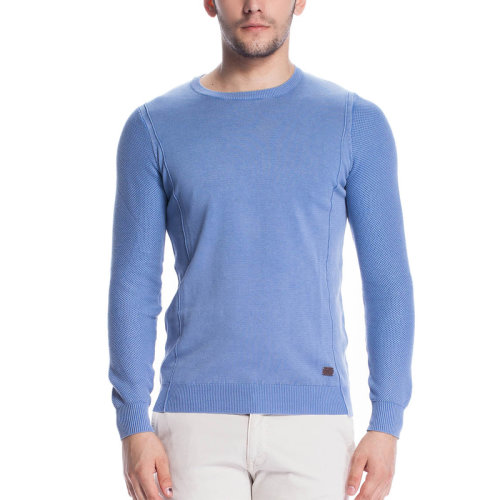 Vittorio Di Giacomo/迪伽默男士休闲蓝灰色毛衣—男针织衫