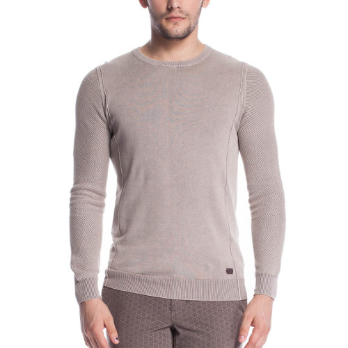 Vittorio Di Giacomo/迪伽默男士休闲蓝浅卡其色毛衣—男针织衫