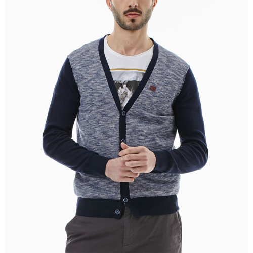 Vittorio Di Giacomo/迪伽默男士休闲藏青色毛衣—男针织衫