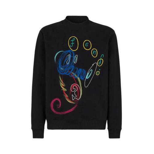 FENDI/芬迪 男士黑色棉质卫衣 FY1094-AH14-F0QA1