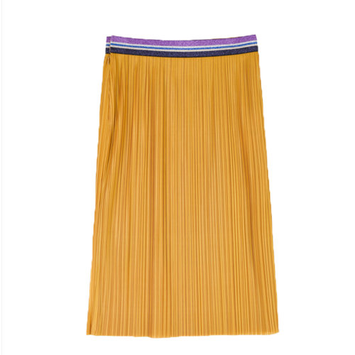 19年秋冬款nisiss/怡夕色带拼接褶皱半身裙女士半身裙N192AS01