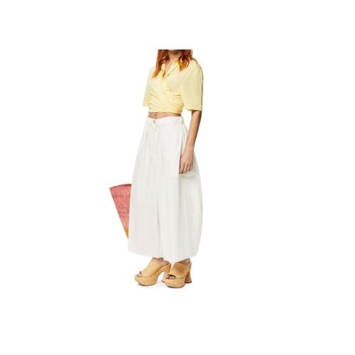  LOEWE罗意威 22年秋冬 女士 休闲裤 Cropped trousers in cotton S616Y04W03-2100