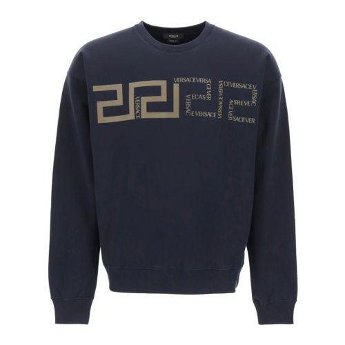  VERSACE/范思哲 男士海军蓝棉质卫衣 1001305 1A00942 1U610 PLFSX