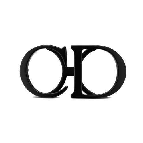 DIOR/迪奥 22年早春新款 男士黑色涂漆饰面黄铜CD Logo腰带扣35毫米4900PVVAR_H00N