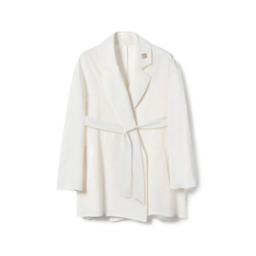 GeleiStory/GeleiStory 秋冬新款丝滑系带西服领醋酸外套西服防晒衣  女装＞女士外套＞女士风衣