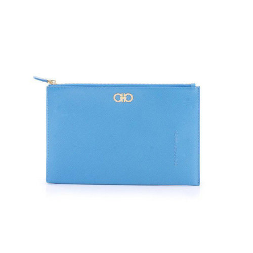 Salvatore Ferragamo/菲拉格慕 女士蓝色时尚休闲手拿包 22C444 629783