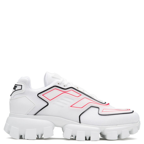 PRADA/普拉达  Cloudbust Thunder系列 男士白色针织织物面料运动鞋2EG293_3LGN_F0009