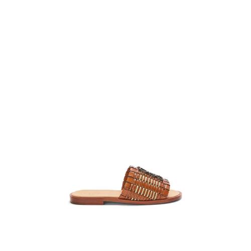  LOEWE罗意威  女士 拖鞋 Anagram woven slide in calfskin L814465X04-2924 预定商品1-3周发货