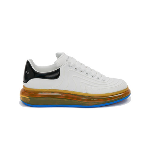 Alexander McQueen/亚历山大麦昆 22年秋冬新款 男士白色/黑色粘胶纤维拼蚕丝阔型运动鞋712531W4U838984