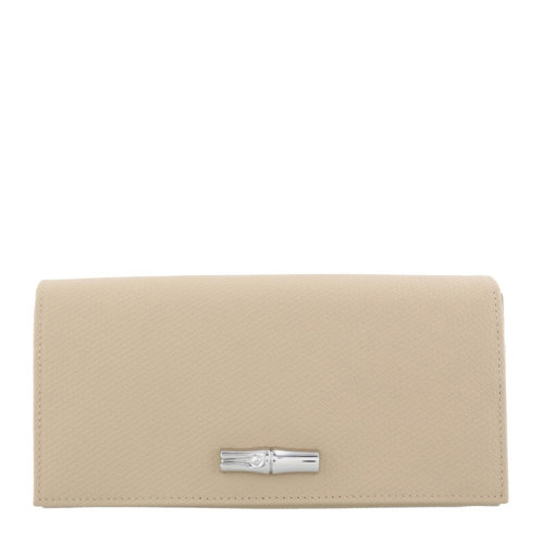 Longchamp/珑骧 女士裸色皮革按扣开合长款钱夹钱包卡包手拿包手包女包 3146HPN-414