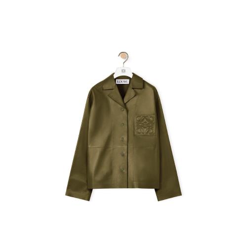  LOEWE罗意威 22年秋冬 女士 长袖衬衫 Anagram pyjama shirt in nappa S359Y31L03-3969