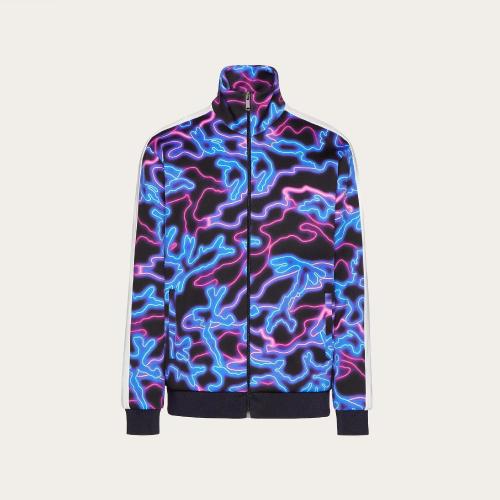  VALENTINO华伦天奴 22年秋冬 男士 卫衣 SWEAT-SHIRT ZIPPé IMPRIMé NEON CAMOU XV3MF21I86E