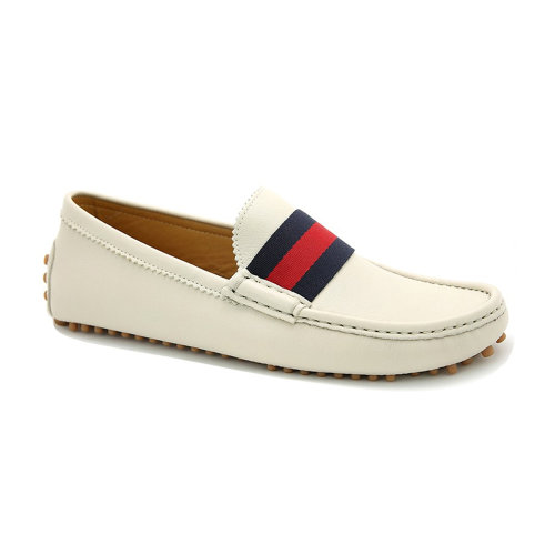 GUCCI/古驰 男士红绿条纹织带休闲鞋豆豆鞋驾车鞋皮鞋 304763-A9L60 多色可选