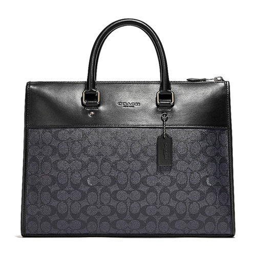 COACH/蔻驰 经典标志帆布GOTHAM公文包小牛皮,帆布C2682