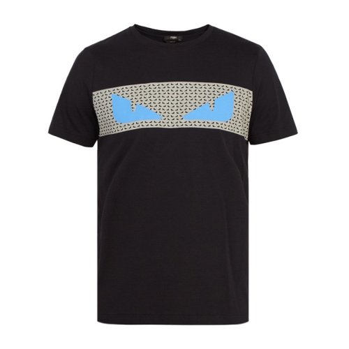 Fendi/芬迪  男装 服饰 Monster Eye系列 纯棉小怪兽眼睛装饰圆领时尚休闲男士短袖T恤