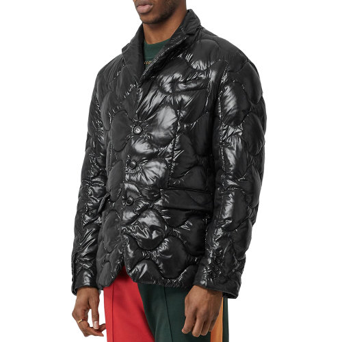 BURBERRY/博柏利 巴宝莉 西服领亮面短款棉服 男装 男士外套 大衣 男士棉服