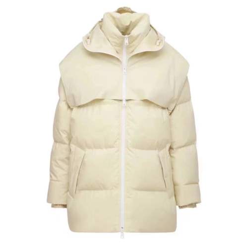 Bottega Veneta/葆蝶家  新款磨砂府绸棉麻色隐藏式兜帽羽绒女士夹克659724VKH509217【主推】