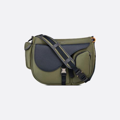  DIOR迪奥 22年秋冬 男士 单肩包 DIOR AND SACAI Saddle Soft 手袋 1ADHO029USF_H65E