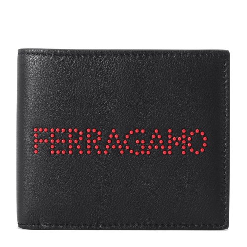 Salvatore Ferragamo/菲拉格慕 黑色 男士包袋双折钱包 704567-66A376-ANIMATION BO 新款