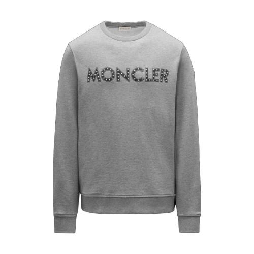  MONCLER蒙可蒙克莱 22年秋冬 男士 长袖T恤 Studded Logo Sweatshirt H10918G00013809KR989
