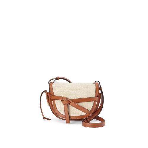  LOEWE罗意威 22年秋冬 女士 单肩包 Small Gate Anagram bag in jacquard and calfskin A650T2