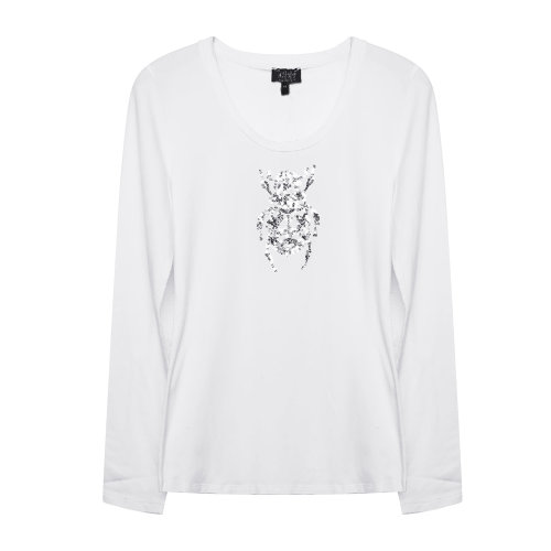 ARMANI JEANS/阿玛尼牛仔白色女士短袖T恤