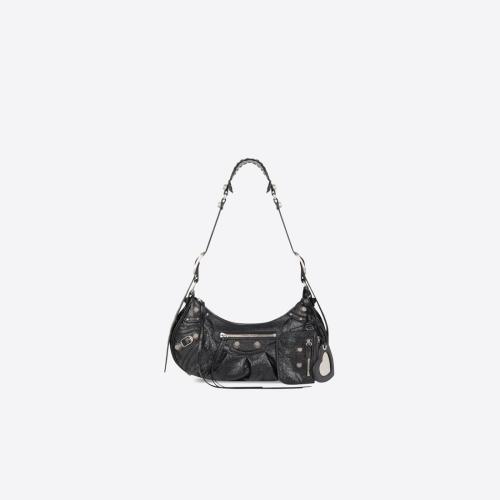  BALENCIAGA巴黎世家 22年秋冬 女士 单肩包 Women's Le Cagole Small Shoulder Bag  in Black 预定商品1-3周发货