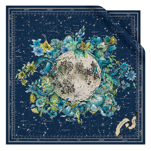 DIOR/迪奥新款 女士海军蓝真丝斜纹方巾15ZOD090I607_C540