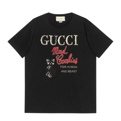 GUCCI/古驰 女士LOGO标识短袖T恤 615044-XJC0G-1082（99新未使用）
