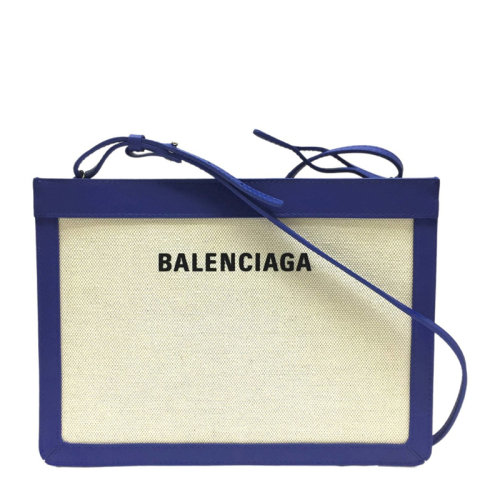 Balenciaga 巴黎世家  女士帆布配皮logo印花单肩斜挎包