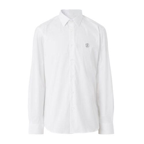 BURBERRY/博柏利 专属标识图案弹力棉质混纺衬衫 男士长袖衬衫 80427711
