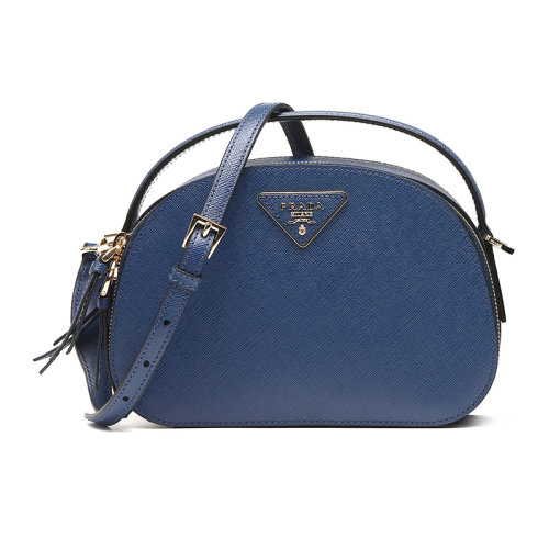 PRADA/普拉达Odette Saffiano牛皮革三角徽标女士手提单肩包斜挎包1BH123NZV