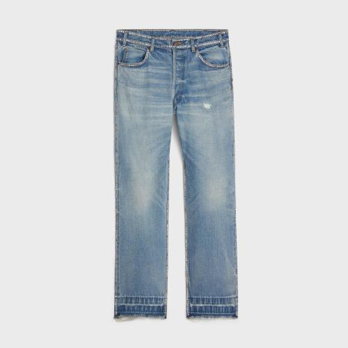  CELINE赛琳思琳 22年秋冬 男士 牛仔裤 WESLEY ZUMA水洗色亮片牛仔裤 2N812034S.08ZM