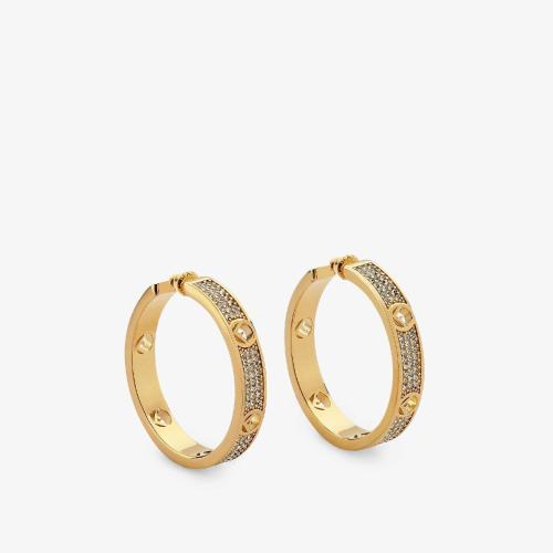  FENDI芬迪 22年秋冬 女士 耳环 金色耳环 8AH5376GXF089U