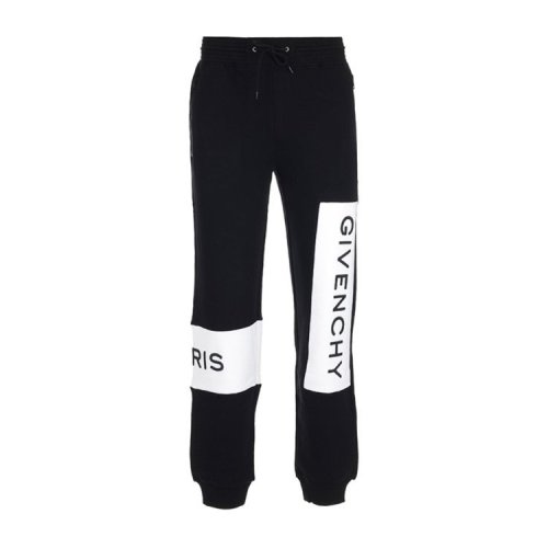 Givenchy/纪梵希 休闲裤 品牌字母LOGO 束脚 经典黑色 男士休闲裤BM509G30AF-001
