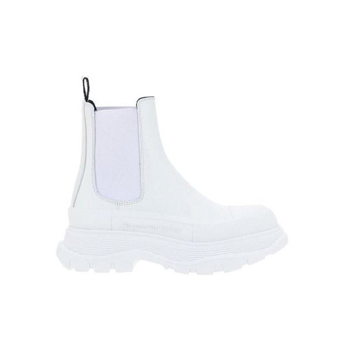 Alexander McQueen/亚历山大麦昆 女士白色皮革短靴 635714 WHZ61 9071