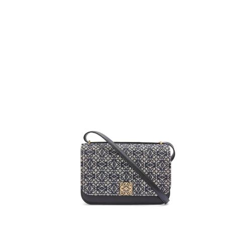 LOEWE罗意威 22年秋冬 女士 单肩包 Goya bag in Anagram jacquard and calfskin A896N01X07-5