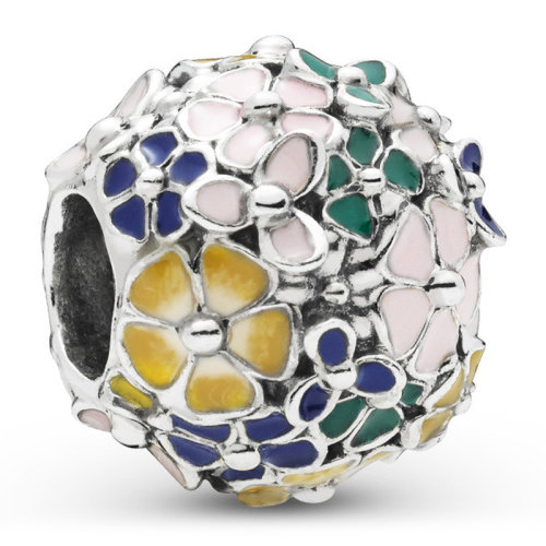 PANDORA/潘多拉 女士多彩925银立方氧化锆经典花环串饰串珠 797907ENMX