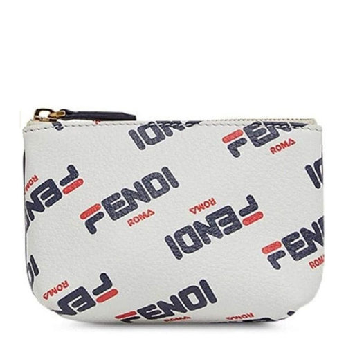 FENDI/芬迪 女士变色小牛皮彩色字母徽标印花拉链开合手拿包手包女包 8N0146-A5P6-F15K3