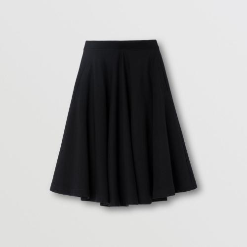  BURBERRY 22年秋冬 女士 薄纱衬里棉质 A 字半裙 80571731