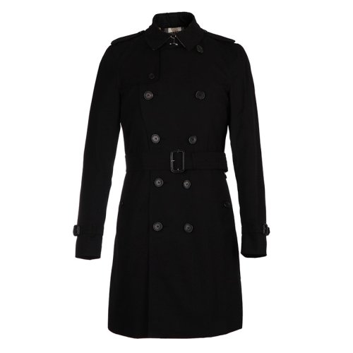 BURBERRY/博柏利 巴宝莉Heritage Trench风衣 男士切尔西版型 束腰 双排扣 黑色棉质 中长款风衣外套 39110521