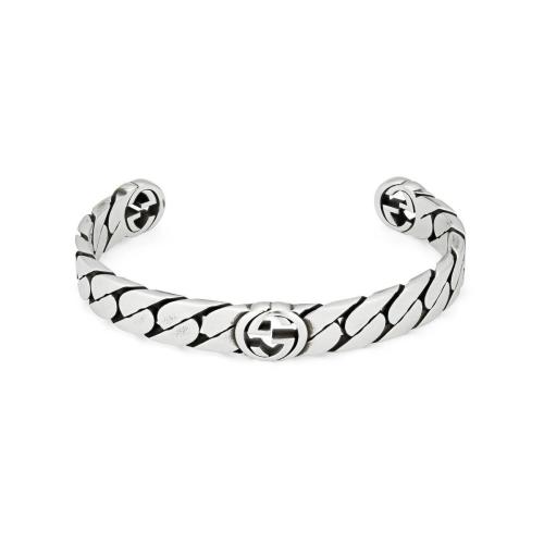 GUCCI古驰 22年秋冬 男士 互扣式双G宽版手镯 661528 J8400 0728