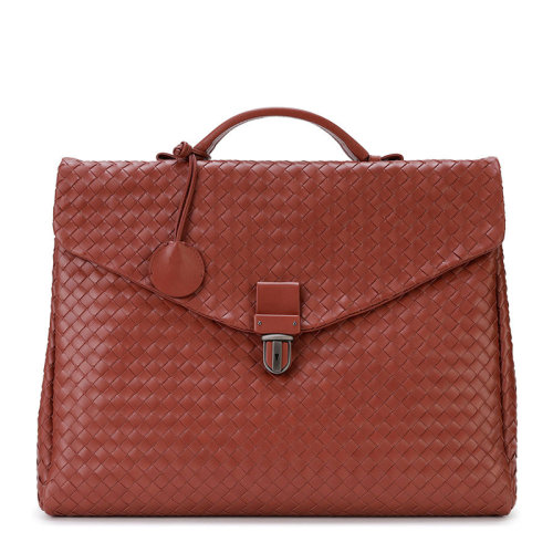 Bottega Veneta/葆蝶家 男士红棕色挎包 122139-V4651-6329