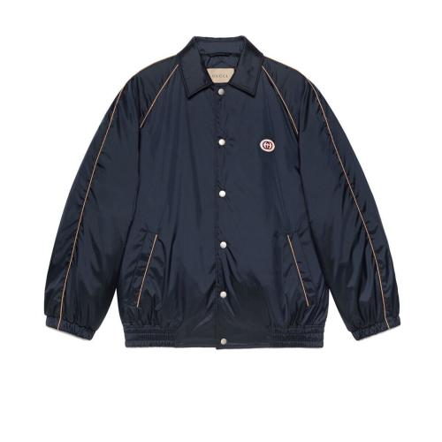  GUCCI古驰 22年秋冬 男士 聚酯纤维细格夹克 694137 ZAJIZ 4433