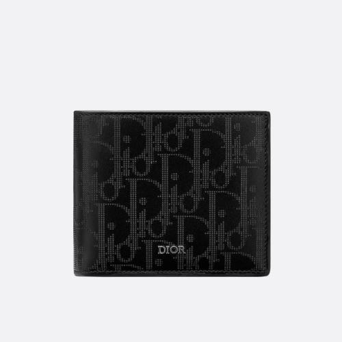  DIOR迪奥 男士 钱包 钱包-黑色-oblique-galaxy-印花效果皮革 2ESBC027VPD_H03E